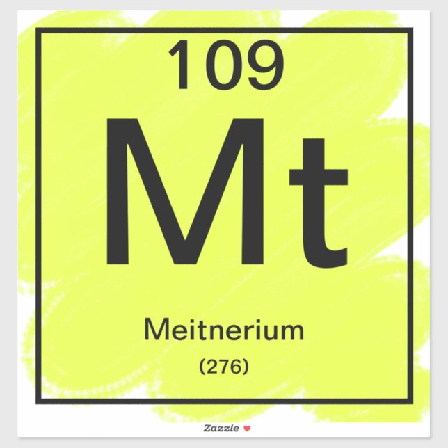 Periodic Table Sticker - Meitnerium (Sheet)