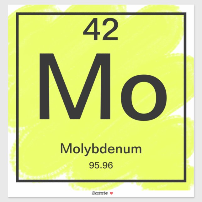Periodic Table Sticker - Molybdenum (Sheet)