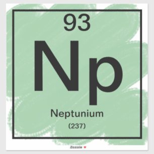 Periodic Table Sticker - Neptunium