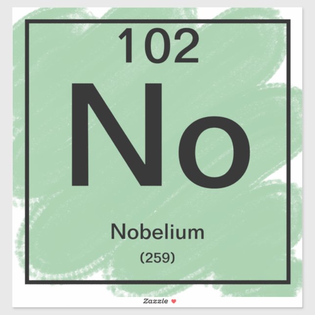 Periodic Table Sticker - Nobelium (Sheet)