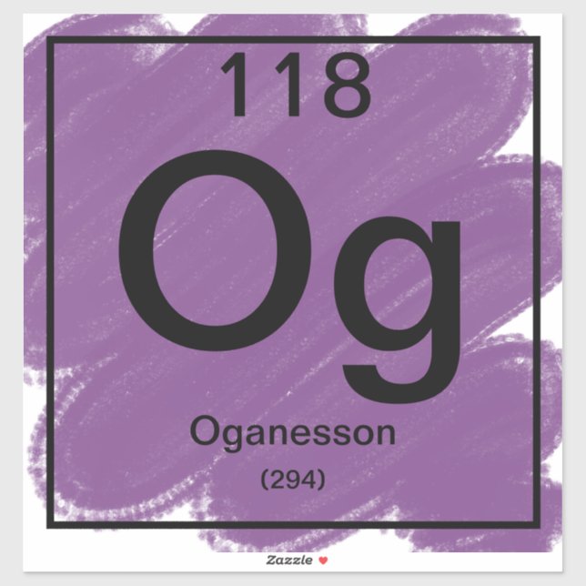 Periodic Table Sticker - Oganesson (Sheet)