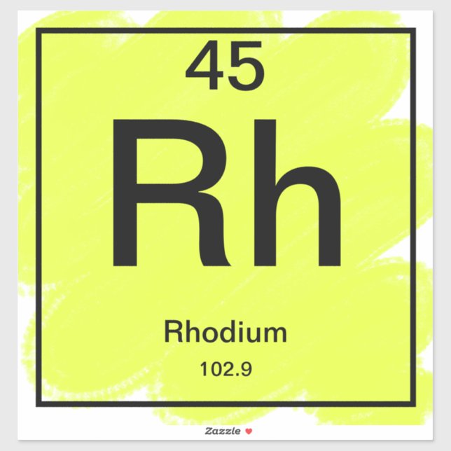 Periodic Table Sticker - Rhodium (Sheet)