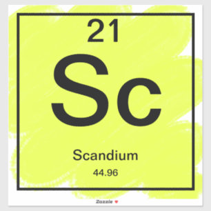 Periodic Table Sticker - Scandium