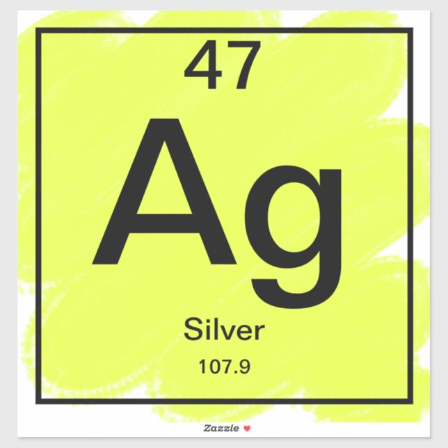 Periodic Table Sticker - Silver (Sheet)