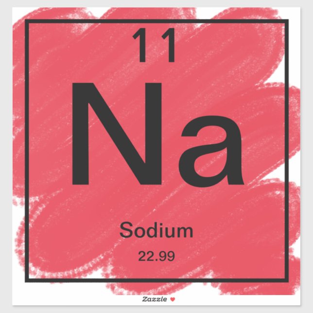 Periodic Table Sticker - Sodium (Sheet)