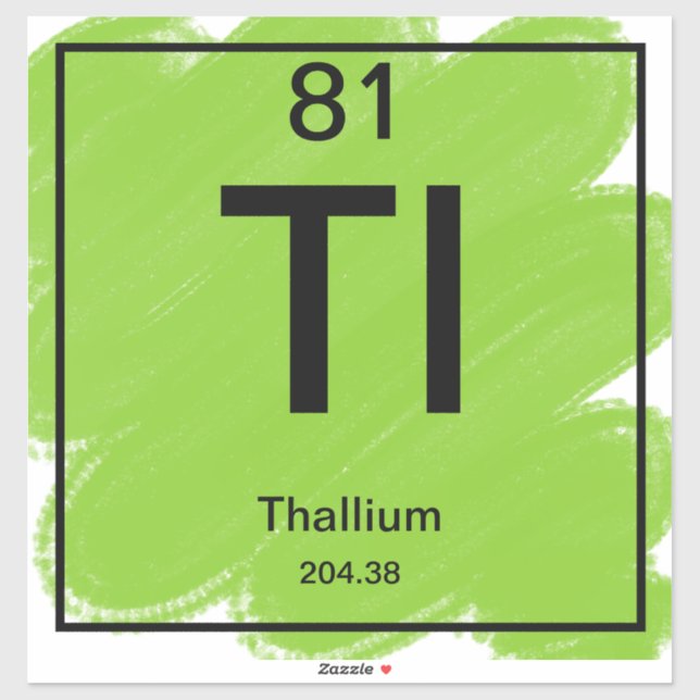 Periodic Table Sticker - Thallium (Sheet)