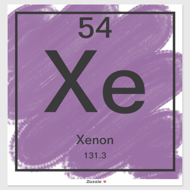 Periodic Table Sticker - Xenon (Sheet)