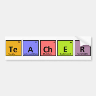 Periodic Table Teacher Appreciation Bumper Sticker
