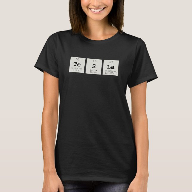 Periodic Table Tesla Shirt (Front)