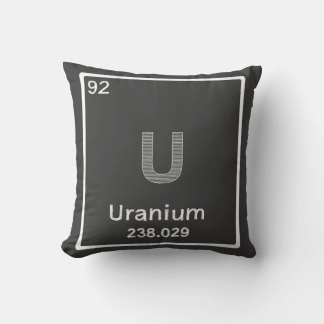 Periodic Table Uranium Nickel pillow (Front)