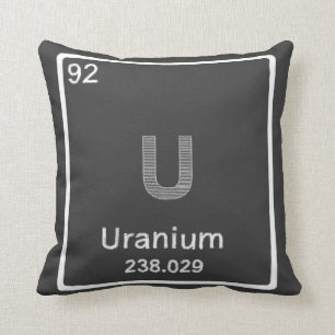 Periodic Table Uranium Nickel pillow
