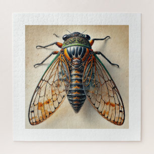 Periodical Cicada 171024IREF232 - Watercolor Jigsaw Puzzle