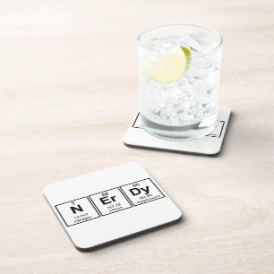Periodically Nerdy Element Symbols Coaster