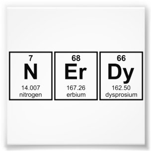 Periodically Nerdy Element Symbols Photo Print
