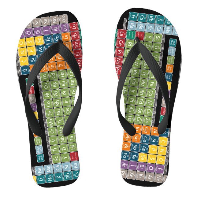 Periodically Periodic Table of Elements - Students Thongs (Footbed)
