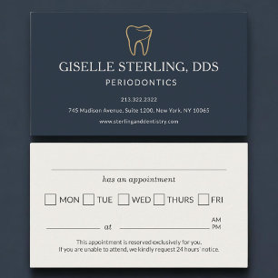 Periodontics Dentistry Tooth Appointment Reminder Card