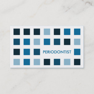 PERIODONTIST (mod squares) Business Card