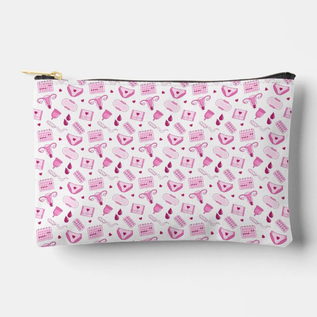 Periods Pattern Accessory Pouch (Front)
