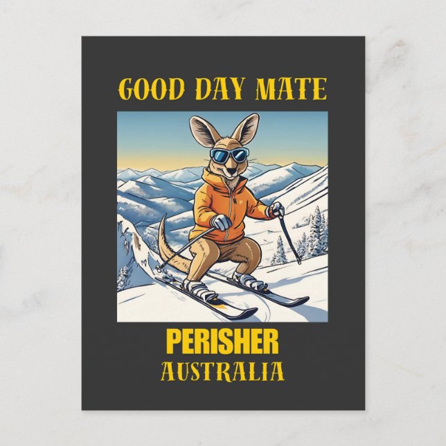 Perisher Australia Ski Resort Postcard (Front)
