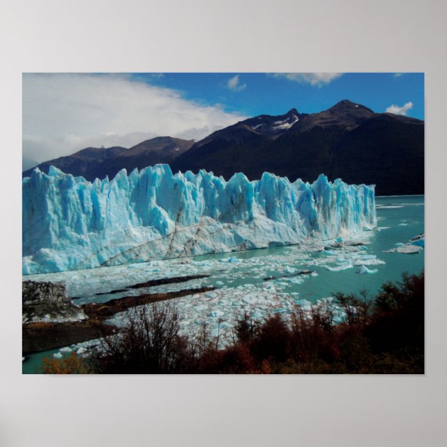 Perito Moreno Glacier Front In The Andes Poster (Front)