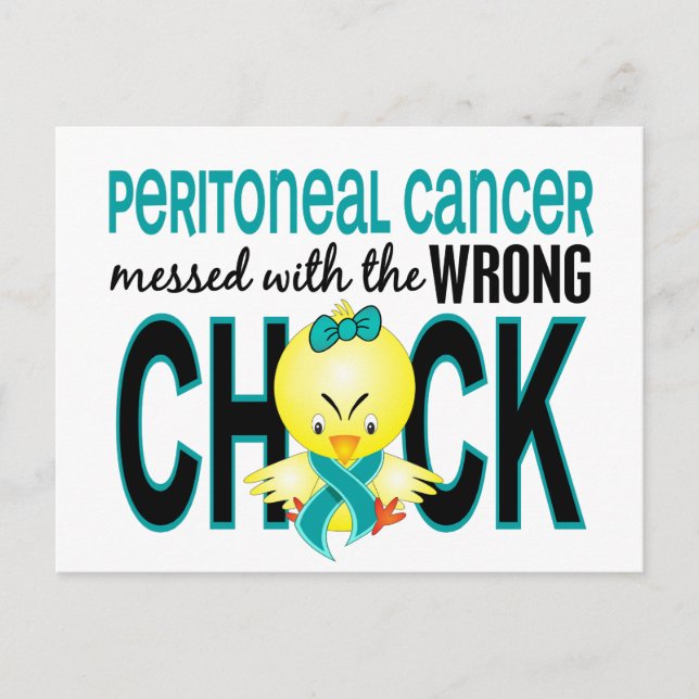 Peritoneal Cancer Messed With Wrong Chick Postcard (Front)