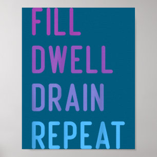 Peritoneal Dialysis Fill Dwell Drain Repeat Funny Poster