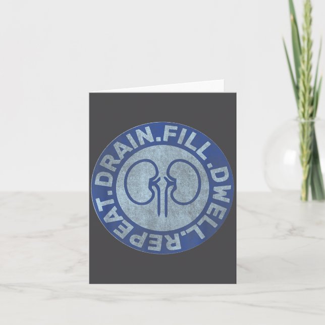 Peritoneal Dialysis Nurse Funny Quote - Black, Uni Card (Front)
