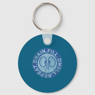 Peritoneal Dialysis Nurse Funny Quote - Black, Uni Key Ring