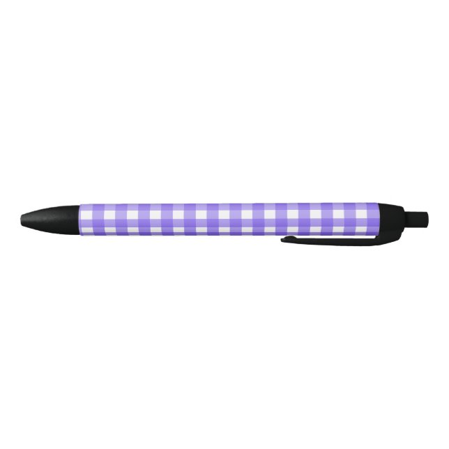 Periwinkle and white gingham black ink pen (Bottom)