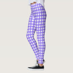 Periwinkle and white gingham leggings<br><div class="desc">Periwinkle and white gingham</div>