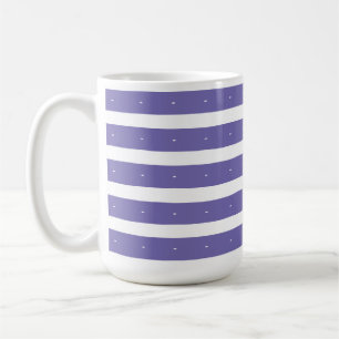 Periwinkle and white stripes coffee mug