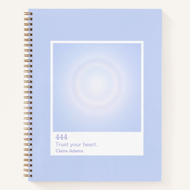 Periwinkle Aura Swatch Angel Number Notebook (Front)