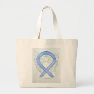 Periwinkle Awareness Ribbon Custom Art Tote Bag