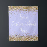 Periwinkle Backdrop Birthday Party Photo Booth Tapestry<br><div class="desc">custom back drop for her,  personalised twinkle 15th 18th 20th,  glitter anniversary sweet 16 16th,  personalised 30th 21st 25th 35th,  bridal shower hen do him,  boy son man husband daughter,  girl wife prop bachelorette sparkle,  quinceanera 40th 50th 60th 70th,  bride sparkly vow renewal graduation,  light pale purple gold silver</div>