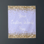 Periwinkle Backdrop Birthday Party Photo Booth Tapestry<br><div class="desc">custom back drop for her,  personalised twinkle 15th 18th 20th,  glitter anniversary sweet 16 16th,  personalised 30th 21st 25th 35th,  bridal shower hen do him,  boy son man husband daughter,  girl wife prop bachelorette sparkle,  quinceanera 40th 50th 60th 70th,  bride sparkly vow renewal graduation,  light pale purple gold silver</div>