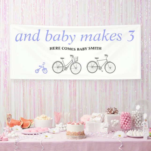 Periwinkle Bicycle Banner (Party)