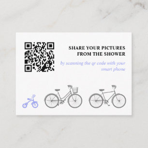 Periwinkle Bicycle Picture Share Enclosure Card