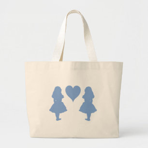 Periwinkle Blue Alice to Alice Large Tote Bag