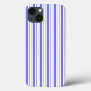 Periwinkle blue and white candy stripes Case-Mate  iPhone 13 Case