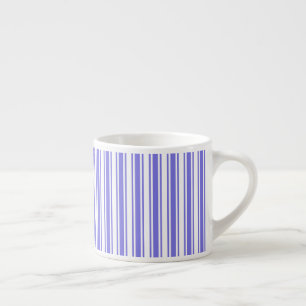 Periwinkle blue and white candy stripes espresso cup