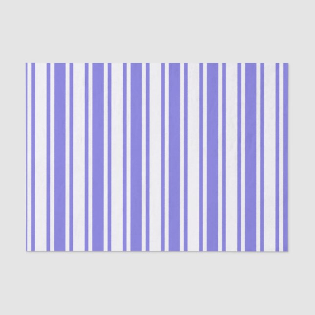 Periwinkle blue and white candy stripes tissue paper (Front)