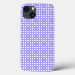 Periwinkle Blue and White Geometric Pattern iPhone 13 Case