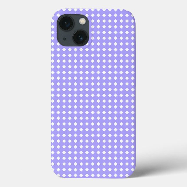 Periwinkle Blue and White Geometric Pattern Case-Mate iPhone Case (Back)
