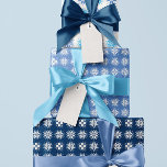 Periwinkle Blue Nordic Sweater Snowflake Pattern Wrapping Paper<br><div class="desc">A classic winter motif of the knit fair isle sweater gets a modern twist with this pixelated snowflake pattern in pretty French blue and white. Wrap your holiday gifts in a pretty, grand millennial wrapping paper to bring those Christmas holiday vibes to friends and family. Looking for a custom colour?...</div>