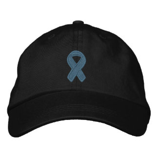 Periwinkle Blue Ribbon Awareness Embroidered Hat