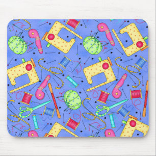 Periwinkle Blue Sewing Notions Mousepad
