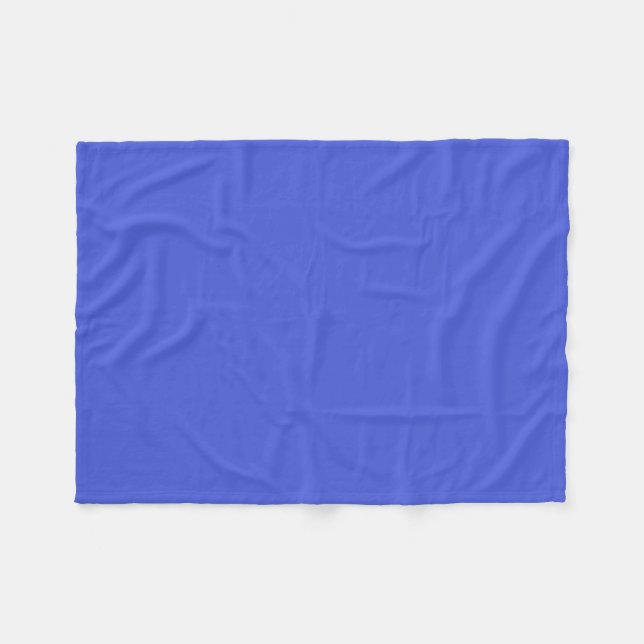 Periwinkle Blue Solid Colour Fleece Blanket (Front (Horizontal))
