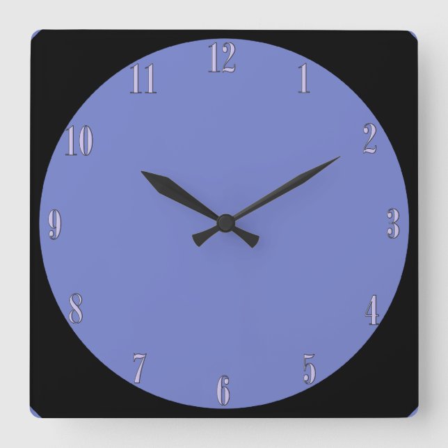 Periwinkle Blue Wall Clock (Front)