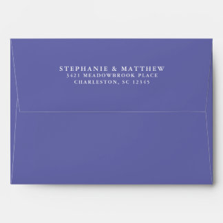 Periwinkle Blue WeddingReturn Address Elegant Envelope