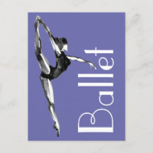 Periwinkle Bold Black, White Watercolor Ballerina